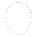 1.86 CTW DEW Round Moissanite Drop Station Necklace in Sterling Silver