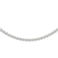 2.18 CTW DEW Moissanite East-West Heart Tennis Necklace in Sterling Silver