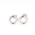 Open Circle Stud Earrings in Sterling Silver