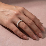 Solisfine Moissanite 2.5 Ct Round Cut Full Wedding Band for Women