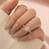 Solisfine Moissanite 1.0Ct Radiant Cut White Gold Engagement Ring For Women