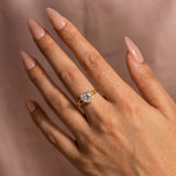 S925 Moissanite Split Shank 2.0Ct Heart Cut Yellow Gold Engagement Ring