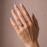 S925 Moissanite 5.5 Ct Solitaire Oval Cut Rose Gold Engagement Ring For Women