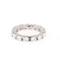 4.62 CTW DEW Round Moissanite Eternity Wedding Band in 14K White Gold