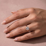 Solisfine Moissanite 2.0 Ct Round Cut 6 Prong Rose Gold Engagement Ring