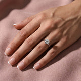 Solisfine Moissanite 2.0 Ct ~ 4.0 Ct Round Cut 6 Prong Engagement Ring For Women