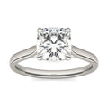 2.00 CTW DEW 14K White Gold Cushion Moissanite Solitaire Engagement Ring