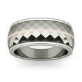 Men's Wedding Band in Titanium and 14K Gold