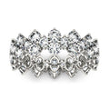 3.64 CTW DEW Round Moissanite Fashion Ring in 14K White Gold