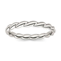 Sterling Silver Twist Stackable Ring