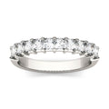 1.80 CTW DEW Princess Moissanite Shared Prong Anniversary Band in 14K White Gold