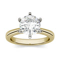 1.90 CTW DEW Round Moissanite Engagement Ring in 14K Two-Toned Gold