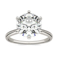 3.10 CTW DEW Round Moissanite Solitaire Ring in 14K White Gold