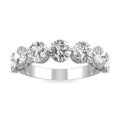 3.50 CTW DEW Round Moissanite Seven-Stone Ring in 14K White Gold