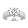 1.90 CTW DEW Round Moissanite Solitaire Engagement Ring in 14K White Gold