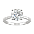 1.90 CTW DEW Round Moissanite Solitaire Engagement Ring in 14K White Gold