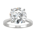 4.20 CTW DEW Round Moissanite Solitaire Engagement Ring in 14K White Gold