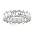9.00 CTW DEW Oval Moissanite Eternity Band in 14K White Gold