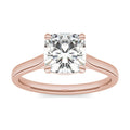 2.00 CTW DEW Cushion Moissanite Solitaire Engagement Ring in 14K Rose Gold
