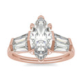 3.36 CTW DEW Marquise Moissanite Five-Stone Ring in 14K Rose Gold