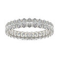 2.90 CTW DEW Oval Moissanite Eternity Band in 14K White Gold