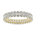 2.90 CTW DEW Oval Moissanite Eternity Band in 14K Yellow Gold