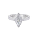 1.40 CTW DEW Marquise Moissanite Solitaire Ring in Sterling Silver