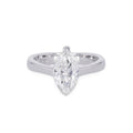 1.80 CTW DEW Marquise Moissanite Two-Prong Solitaire Ring in Sterling Silver