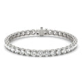 12.21 CTW DEW Round Moissanite Tennis Bracelet in Sterling Silver