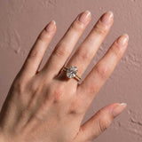 Solisfine Moissanite 4.0 Ct ～ 5.5 Ct Oval Cut Yellow Gold Wedding Ring For Women