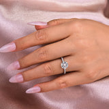 Solisfine Moissanite 2.0 Ct Round Cut Promise Ring For Women