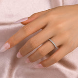 Solisfine Moissanite 0.5 Ct Full Eternity Thin Wedding Band For Women