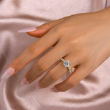 Solisfine Moissanite 2.0 Ct Yellow Gold Promise Bridal Ring