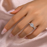 Solisfine Moissanite 2.0 Ct White Gold Promise Bridal Ring