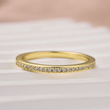 Solisfine Channel Set Eternity Moissanite Diamond Wedding Band