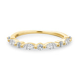 Solisfine Moissanite 0.55 Ct Marquise-Round Yellow Gold Wedding Band