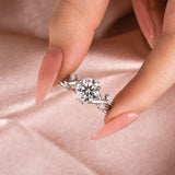 Solisfine Moissanite 2.0 Ct Vintage Vine Design Engagement Ring