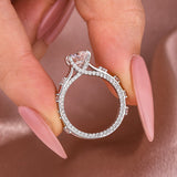 Moissanite 1.2 Ct Round Cut White Gold Engagement Ring