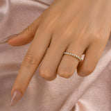 Solisfine Moissanite Yellow Gold 1.0 Ct Round Cut Full Eternity Wedding Band
