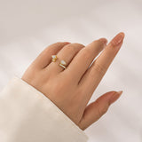1.0Ct Pear Cut Yellow Gold Open Wedding Band In Sterling Silver