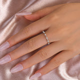 Solisfine Moissanite 0.2 Ct Round Cut Women's Wedding Band