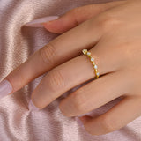 Solisfine Moissanite 0.2 Ct Yellow Gold Women's Wedding Band