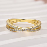 Solisfine Moissanite 2.0 Ct  X Criss Cross Wedding Band For Women