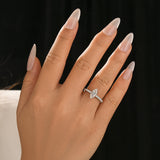 Solisfine Moissanite 1.0Ct～4.0 Ct Marquise Cut White Gold Half-Coverage Engagement Ring