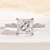 Solisfine Moissanite 2.0 Ct ～3.0 Ct Square Princess Cut Bridal Ring