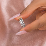 Solisfine Moissanite 2.0 Ct Round Cut Wedding Ring Set For Women