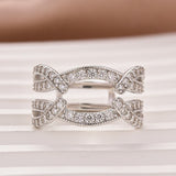 Moissanite 1.0Ct Round Cut Jacket Wedding Band