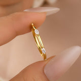 Moissanite Yellow Gold Marquise Cut Wedding Band