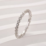 Solisfine Moissanite 1.0 Ct White Gold Round Cut Full Eternity Wedding Band