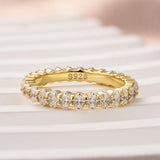 Solisfine Moissanite 3.0 Ct Oval Cut Full Wedding Band for Women